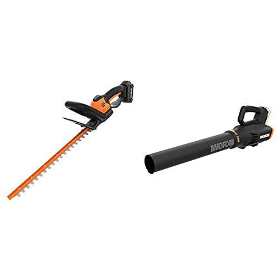 WG261 20V Power Share 22-inch Cordless Hedge Trimmer Battery and Charger Included with Power Share Cordless Turbine Blower