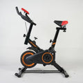 Indoor Exercise Bike with Adjustable Resistance Durable Steel Frame Black Finish Compact Design for Home Gym