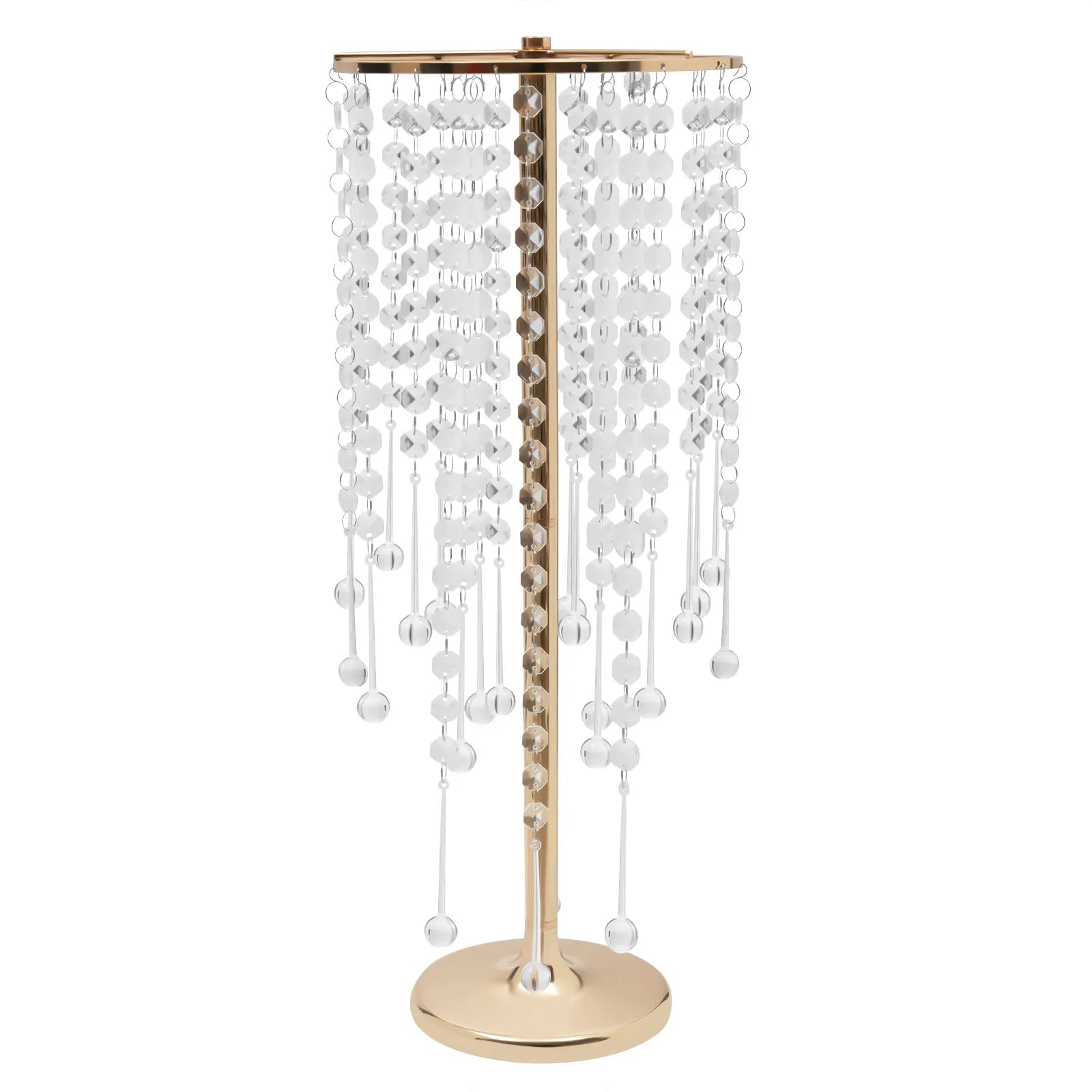 10Pcs Crystal Table Centerpieces Silver/Gold Metal Acrylic Flower Stand Wedding Party Centerpieces Home Decor