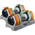 25 55 LBS Adjustable Dumbbell Set with AntiSlip FastAdjust Turning Handle for Home Gym Workouts Ideal for Men and Women Compact