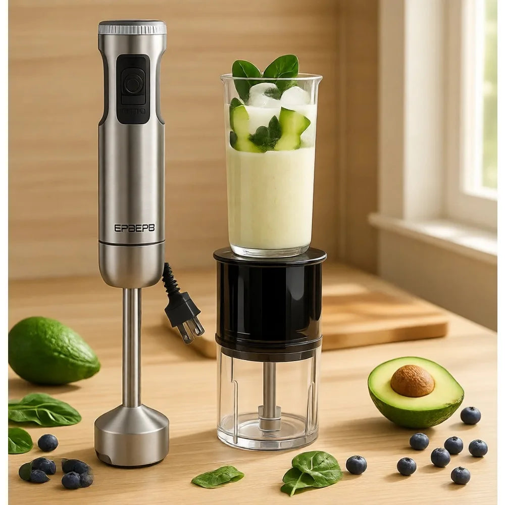 1000W 11 in 1 Handheld Immersion Blender Kit for Smoothie Juice Meat Milk Egg Dough Veg Potato