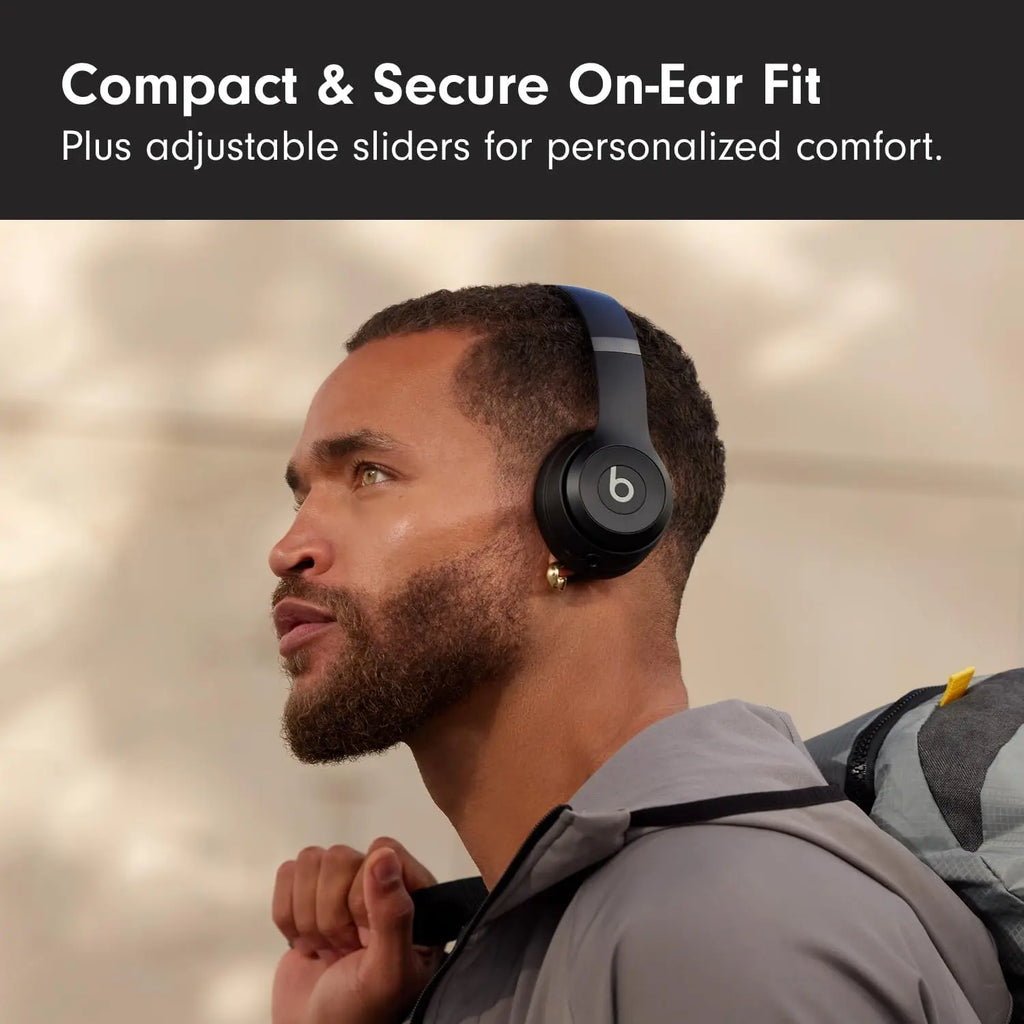 Wireless On-Ear Headphones with 50-Hour Battery, Lightweight Comfort, Balanced Sound for Apple & Android - Matte Black