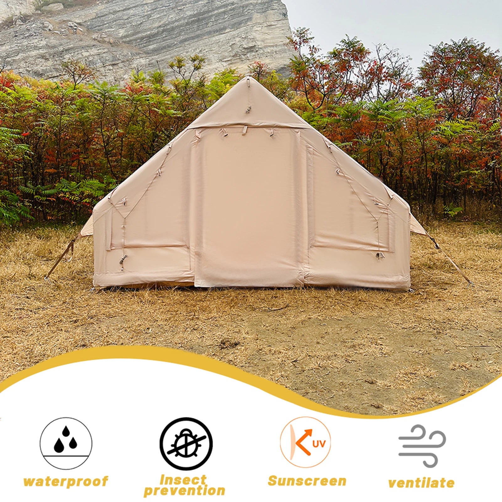 Inflatable Camping Tent Easy Setup Waterproof Windproof Outdoor Self-Supporting blow up tent portable house hiking