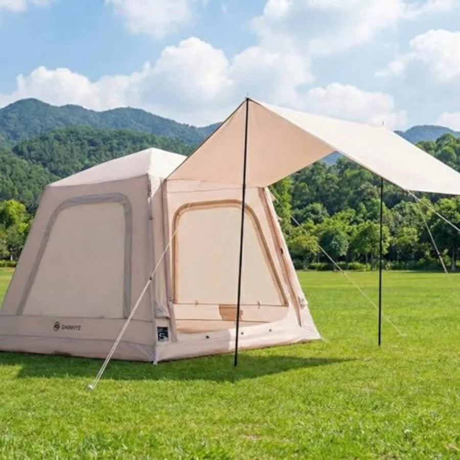 Inflatable Tent for Camping Waterproof Ox 4 Season Air Tent with Hand Pump Easy Setup Luxury Outdoor Glamping Windproof Tent 2-