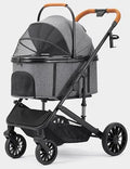 Stroller for Small/Medium Dogs Up to 60lbs, 4 Wheels Folding Pet Stroller with Detachable Carrier, Pet Travel Carrier for Pu