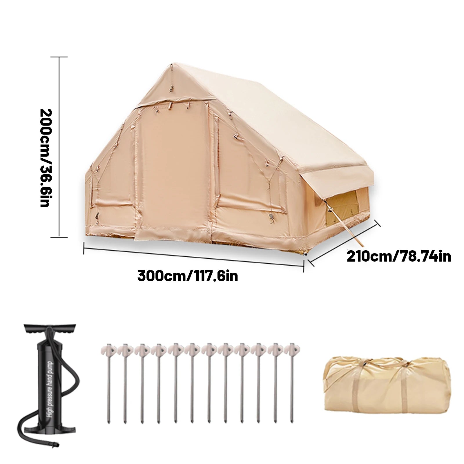 Inflatable Camping Tent Easy Setup Waterproof Windproof Outdoor Self-Supporting blow up tent portable house hiking
