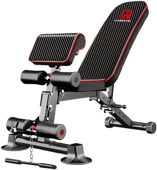 Adjustable Weight Bench for Home Gym–Foldable Workout Bench for Bench Press Sit-Ups Incline/Decline/Flat Strength Training Multi