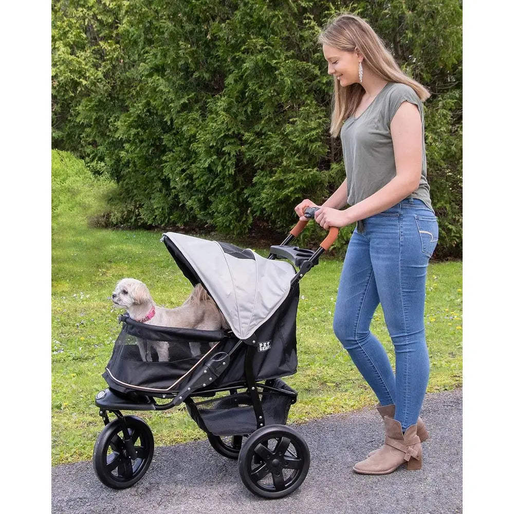 Pet Gear No-Zip AT3 Pet Stroller or Cats/Dogs, ZipperlEntry, Easy One-Hand old, Jng Tires, Removable Liner, Cup Holder + Storage