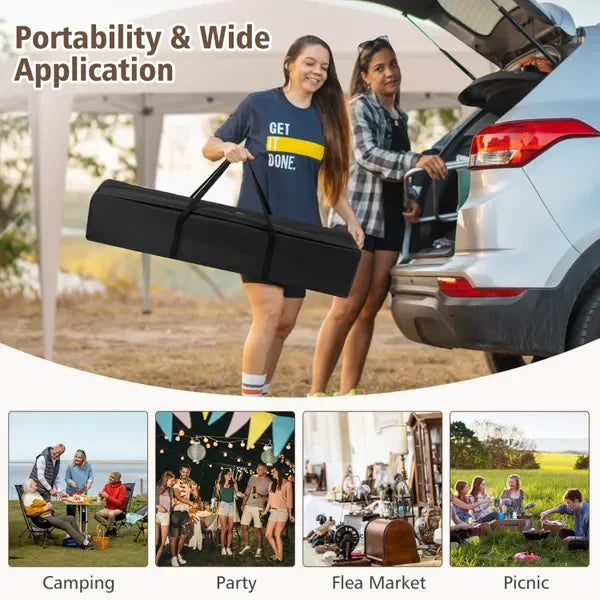 Portable Outdoor Shelter Tent, 11.5FT Hexagonal Pop-Up with Adjustable Height & Stylish Legs