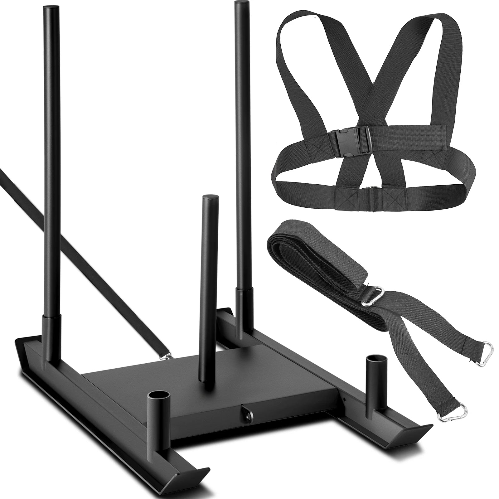 VEVOR Weight Sled Pull Power Sled Workout Harness Tire Pulling Sled Football Workout Equipment Weight Drag Sled Strap