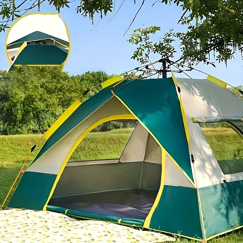 2-6-Person Automatic Pop-Up Tent with UV Protection, High Quality & Mosquito-Proof Mesh - Fully High Quality Tent Fly, Zipper
